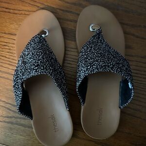 The Sak Black and White Woven Sandals